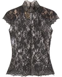 Valentino - Lace High-Neck Top - Lyst