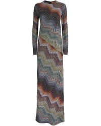 Missoni - Sequin Zigzag Maxi Dress - Lyst