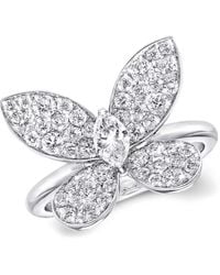 Graff - Mini And Diamond Butterfly Ring - Lyst