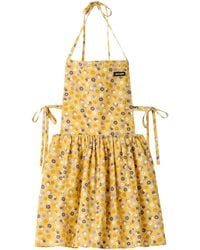 Miu Miu - Floral Apron Mini Dress - Lyst