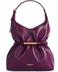 Balmain - Mini Lambskin Sphynx Top-Handle Bag - Lyst