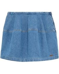Loewe - Balloon Denim Mini Skirt - Lyst