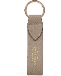 Smythson - Leather Panama Keyring - Lyst