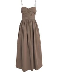 Matteau - Organic Cotton Gathered Midi Dress - Lyst