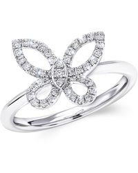 Graff - White Gold And Diamond Butterfly Ring - Lyst