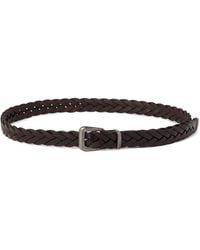 Brunello Cucinelli - Calf Leather Braided Belt - Lyst