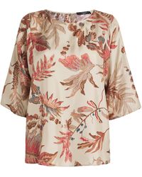 Weekend by Maxmara - Silk Printed Top - Lyst