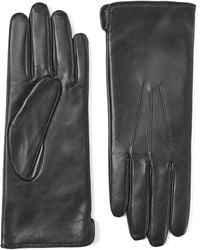 Aspinal of London - Leather Cashmere-Lined Gloves - Lyst