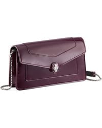 BVLGARI - Leather Serpenti Forever Chain Wallet - Lyst