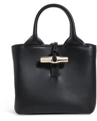 Longchamp - Extra Small Leather Le Roseau Top-Handle Bag - Lyst