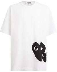 Comme des Garçons - Cotton Oversized Double Heart T-Shirt - Lyst
