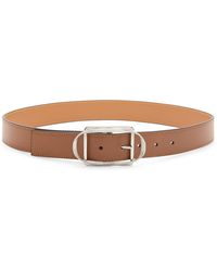 Loewe - Leather Curved-Buckle Belt - Lyst