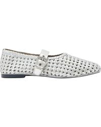 AllSaints - Woven Leather Sabine Ballet Flats - Lyst