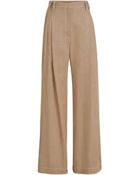 Brunello Cucinelli - Pleated Wide-Leg Jeans - Lyst