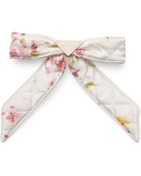 Prada - Silk Floral Bow Hair Clip - Lyst