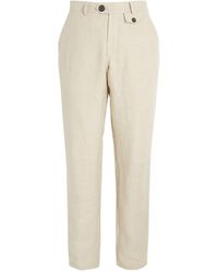 Oliver Spencer - Linen Wide-leg Tailored Trousers - Lyst