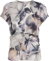 Agnona - Silk Floral Print Top - Lyst