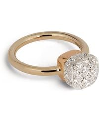 Pomellato - Rose And Diamond Nudo Solitaire Ring - Lyst