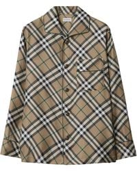 Burberry - Checked Pyjama Shirt - Lyst