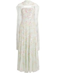 Needle & Thread - Strapless Forget-Me-Not Maxi Dress - Lyst