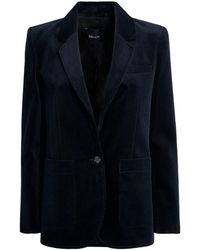 ME+EM - Corduroy Sharp Shoulder Blazer - Lyst
