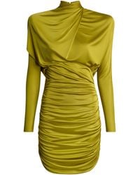 Balmain - Draped Long-Sleeve Mini Dress - Lyst
