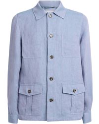 Jacob Cohen - Linen Overshirt - Lyst
