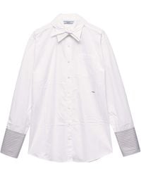 Prada - Cotton Poplin Shirt - Lyst