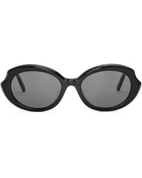 Loewe - Thin Mini Oval Sunglasses - Lyst