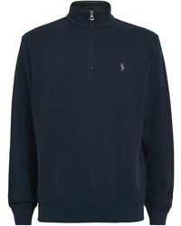 Polo Ralph Lauren - Cotton-Blend Quarter-Zip Sweater - Lyst