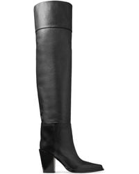 Jimmy Choo - Cece 80 Leather Over-The-Knee Boots - Lyst