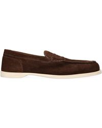 John Lobb - Suede Pace Loafers - Lyst