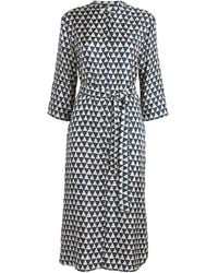 Max Mara - Silk Printed Midi Dress - Lyst