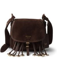 Prada - Corsaire Suede Mini Shoulder Bag - Lyst