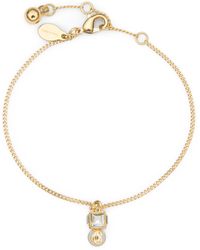 Jimmy Choo - Faux Pearl Cube Logo Bracelet - Lyst