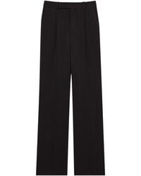 Saint Laurent - Wool Stripe Tailored Trousers - Lyst