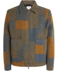 NN07 - Wool-Blend Check Gael Overshirt - Lyst