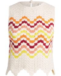 Escvdo - Cotton Crochet Cuenca Tank Top - Lyst