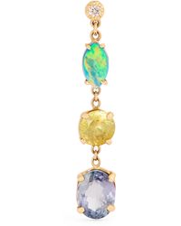 Jacquie Aiche - Yellow Gold, Diamond And Mixed Gemstone Single Earring - Lyst