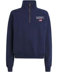 Sporty & Rich - Wellness Club Quarter-Zip Sweatshirt - Lyst