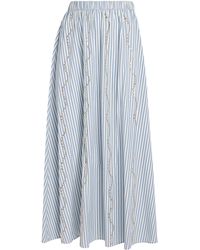 Sandro - Rhinestone Stripe Maxi Skirt - Lyst