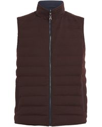 FIORONI CASHMERE - Cashmere-Down Reversible Gilet - Lyst