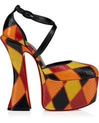 Christian Louboutin - Aquadorcet Goat-Snakeskin Leather Platform Pumps 160 - Lyst