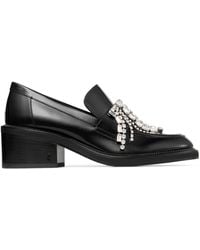 Jimmy Choo - Tylor 60 Leather Heeled Loafers - Lyst