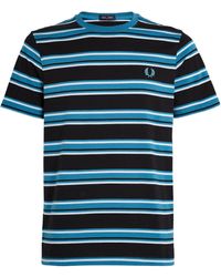 Fred Perry - Cotton Striped T-shirt - Lyst