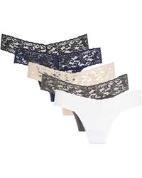 Hanky Panky - Lace Low-rise Thong (pack Of 5) - Lyst