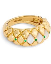 L'Atelier Nawbar - Diamond And Emerald Bond Street Curve Ring - Lyst