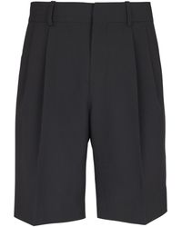 Balmain - Virgin Wool Pleated Shorts - Lyst