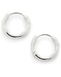 Monica Vinader - Sterling Siren Muse Huggie Earrings - Lyst