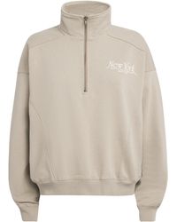 Sporty & Rich - Cotton Ny 94 Quarter-Zip Sweatshirt - Lyst